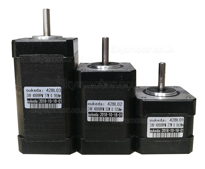 24VDC Brushless DC Motor SMCU002920 3 Phase 6.3Ncm/12.5Ncm/18.8Ncm 4000RPM BLDC Motor